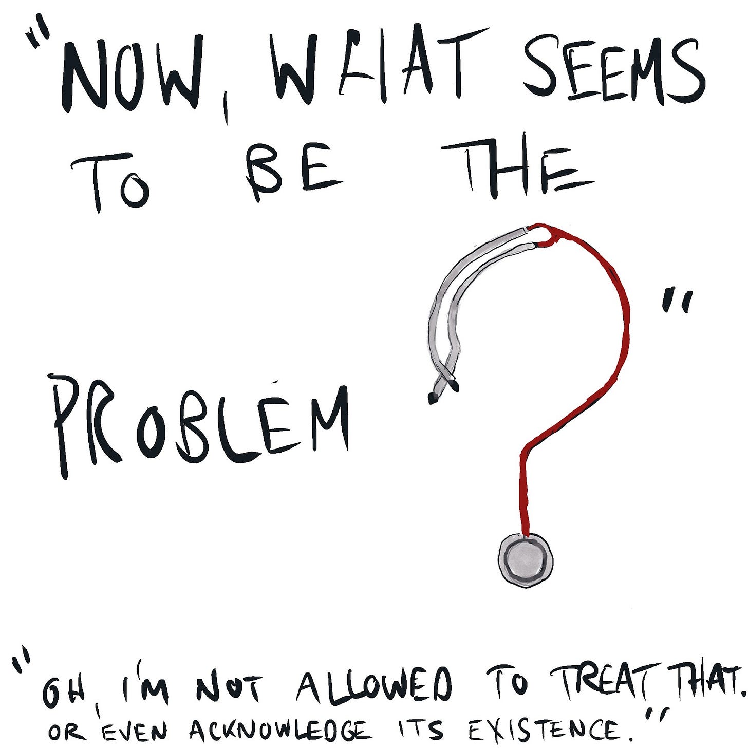 Stethoscope as a question mark