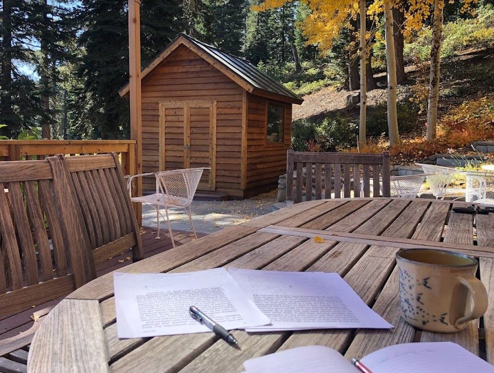 Writing in Tahoe