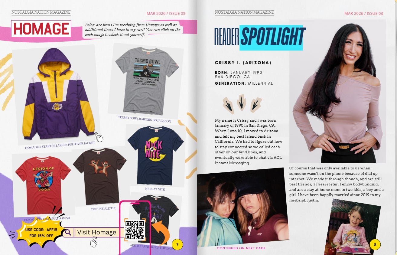 Reader Spotlight | Nostalgia Nation Magazine - Issue 3 (MAR 2026)
