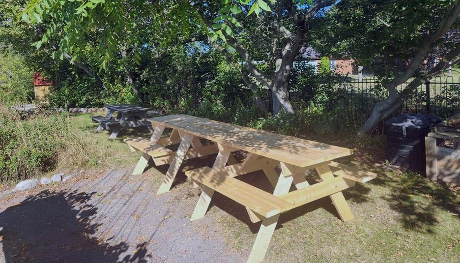 A picnic table in a park

AI-generated content may be incorrect.