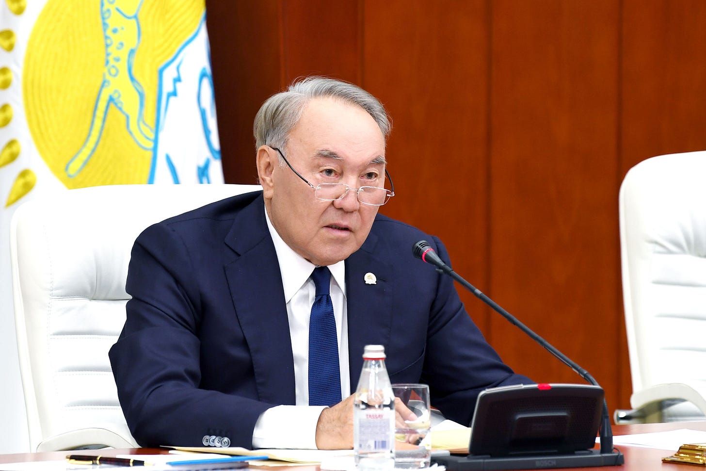 A country for old men: Nazarbayev speaking at a conference earlier this month. (Photo: First President website)