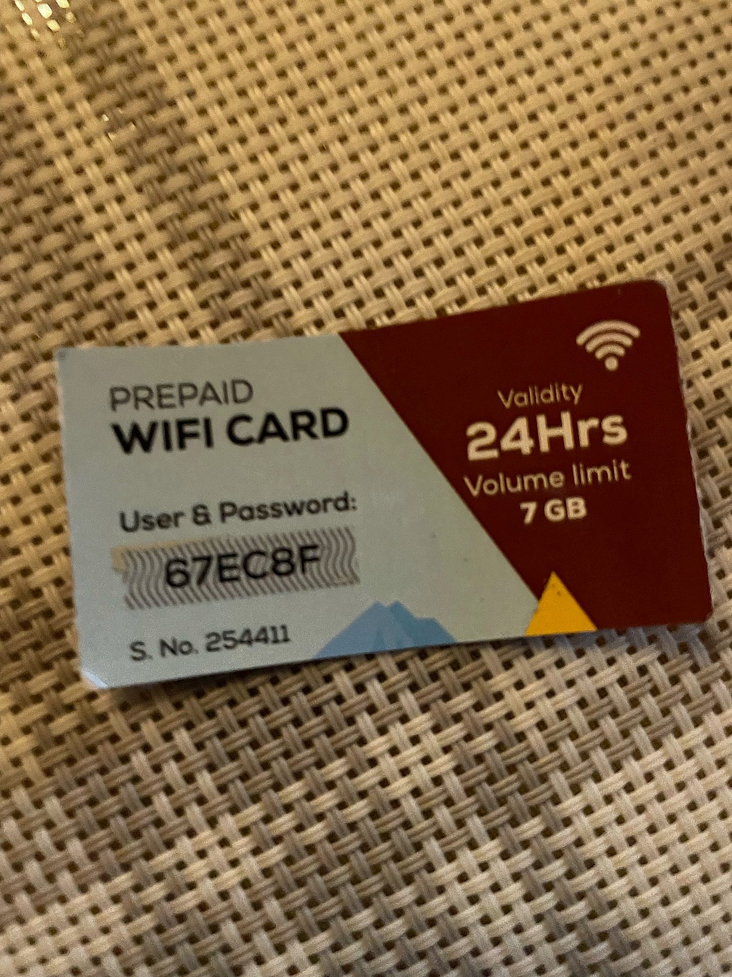 We paid for a wifi card so we could use the Internet at Rivendell Lodge. Our phones had pretty good data, though, so it wasn’t entirely necessary.