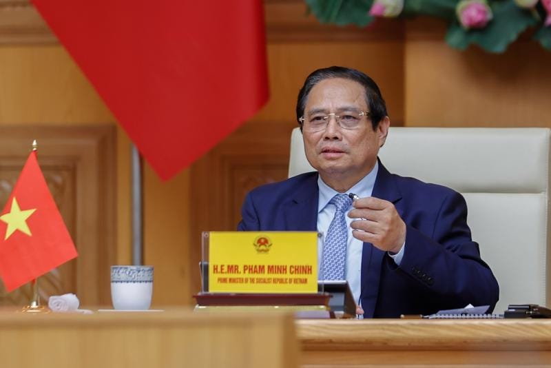 Thủ tướng Phạm Minh Chính: Việt Nam cam kết kiên định với mục tiêu trung hòa carbon năm 2050 và phát huy tinh thần 3 sẵn sàng là “sẵn sàng tham gia, sẵn sàng đồng hành, sẵn sàng dẫn dắt” (Ảnh: VGP). Thủ tướng Phạm Minh Chính: Việt Nam cam kết kiên định với mục tiêu trung hòa carbon năm 2050 và phát huy tinh thần 3 sẵn sàng là “sẵn sàng tham gia, sẵn sàng đồng hành, sẵn sàng dẫn dắt” (Ảnh: VGP).