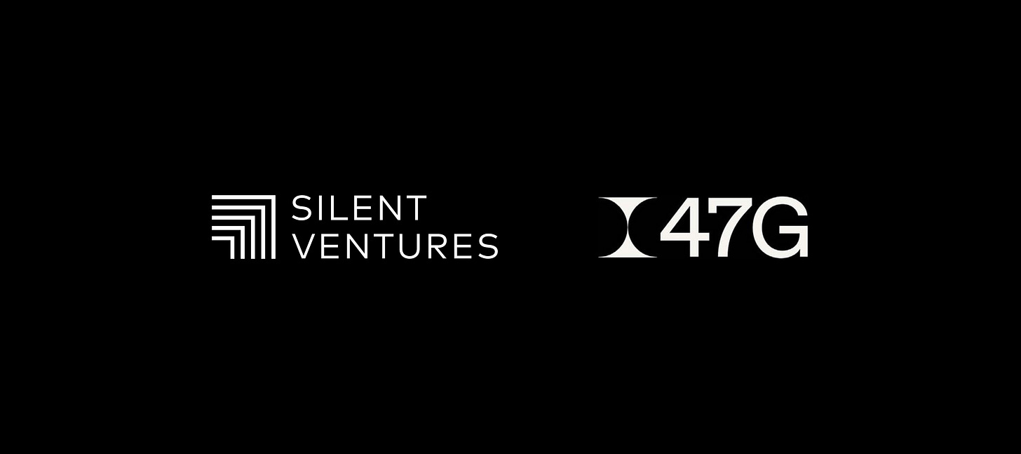 Silent Ventures logo next to 47G logo.