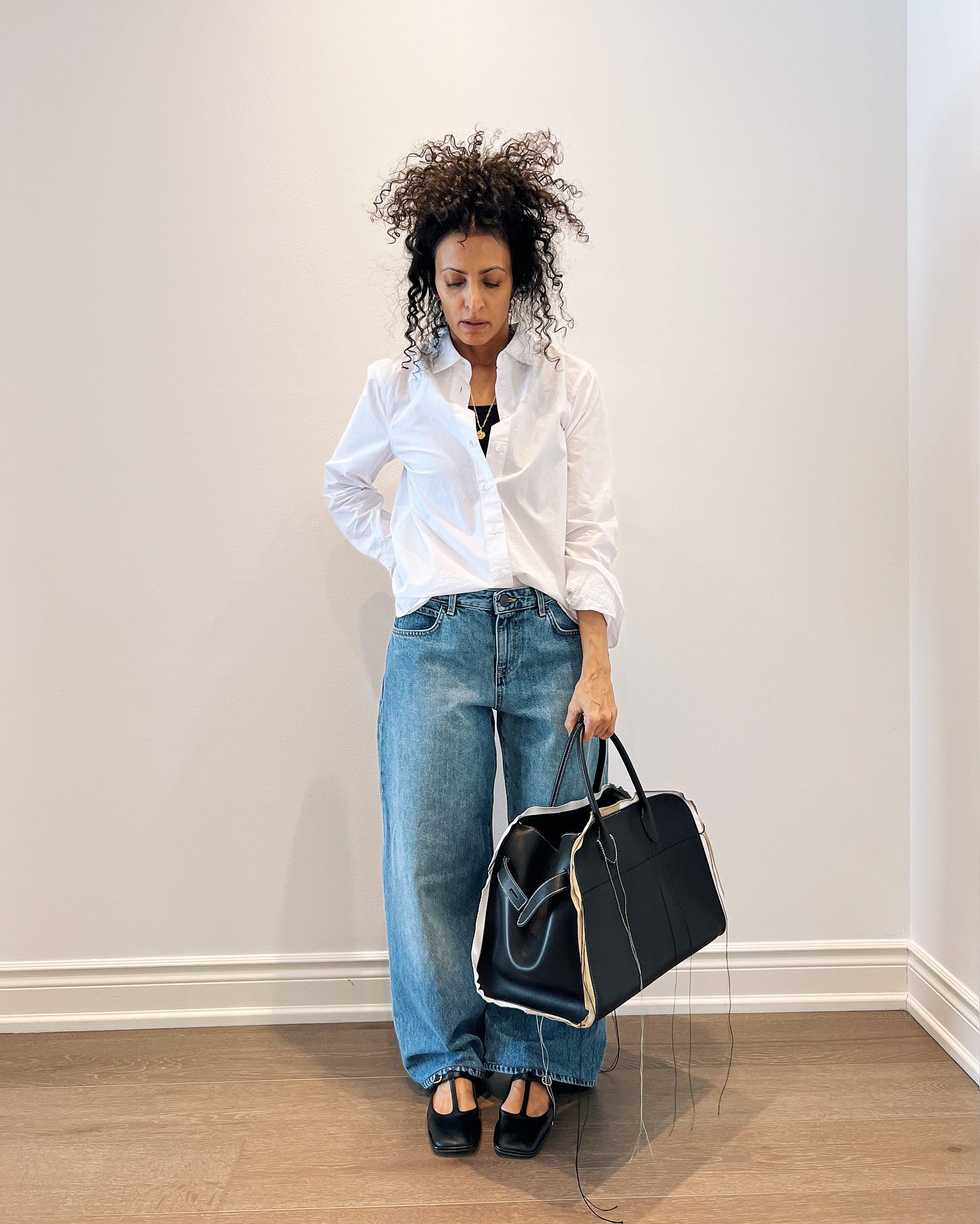 The Row Square T-Strap Flats - by Neelam Ahooja