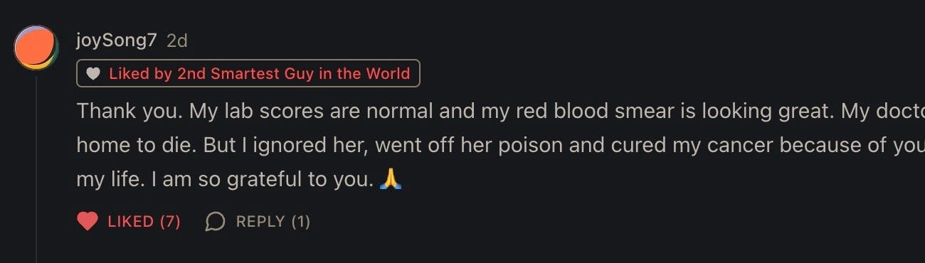 SUBSCRIBER SUCCESS STORY: Sent Home To Die By Oncologist, Now In FULL Remission