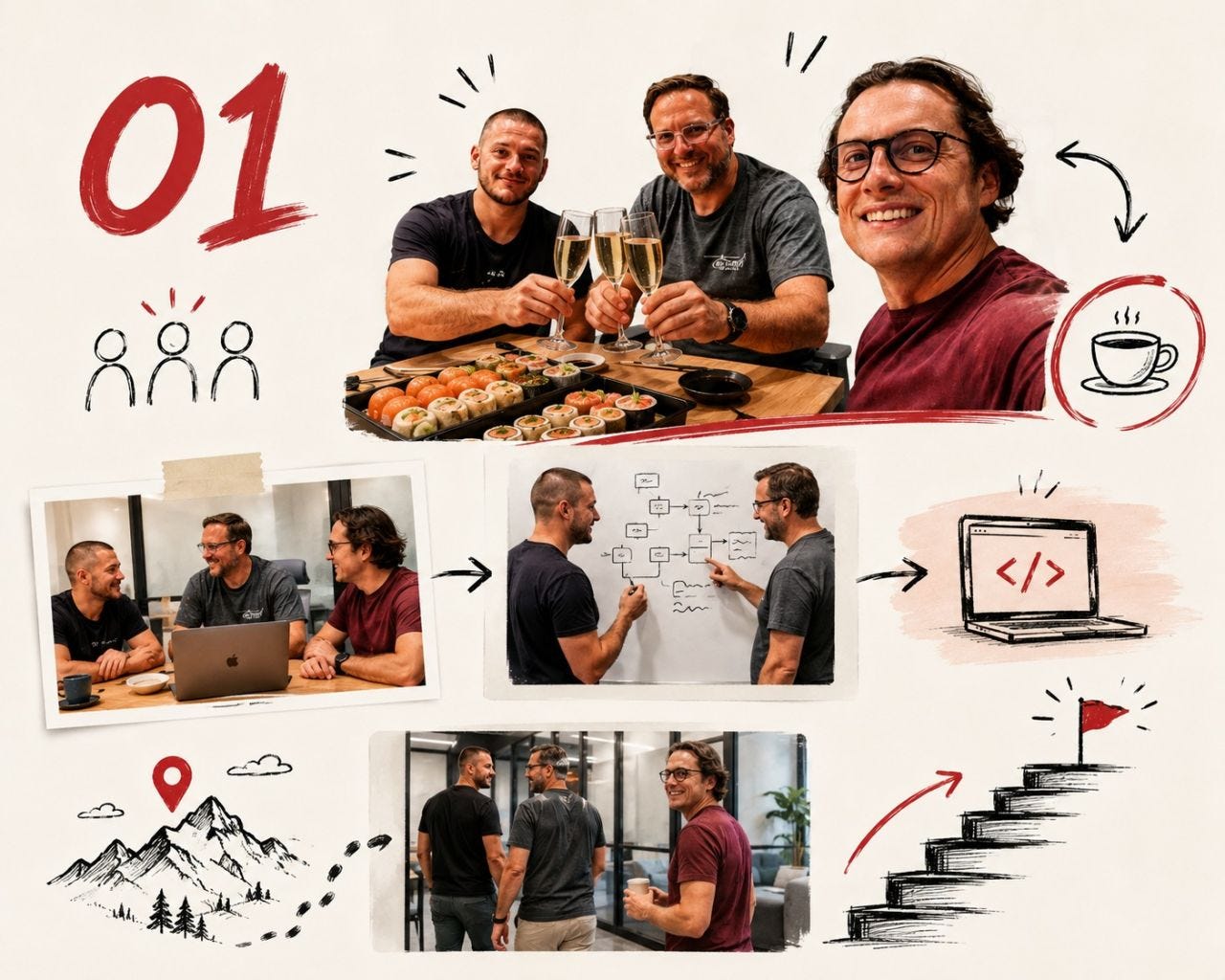 01/ RedBrick x Capto: It all starts with… sushi and champagne? 🍣 🍾