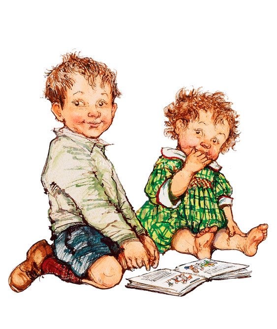 Alfie and Annie Rose Reading