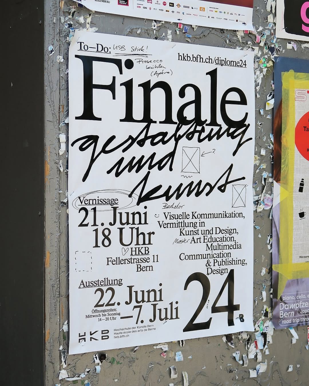 Jonas Bader – Cyrill Heinen / [internship at] Atelier HKB, To-Do: HKB Diplomkampagne 24, HKB Viskom, HKB Bern, 2024 [Typographic Poster Design Inspiration]