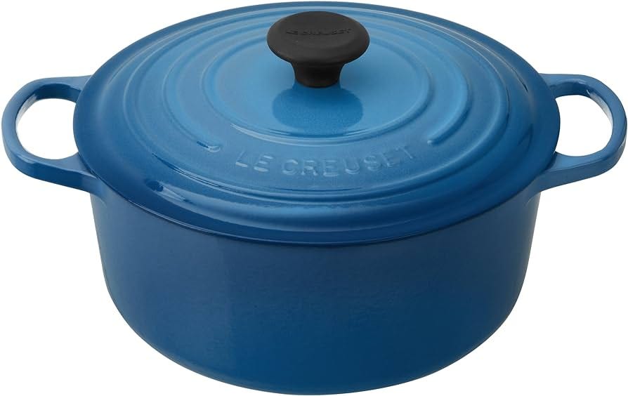 Amazon.com: Le Creuset Enameled Cast Iron Signature Round Dutch Oven, 5.5  qt., Marseille