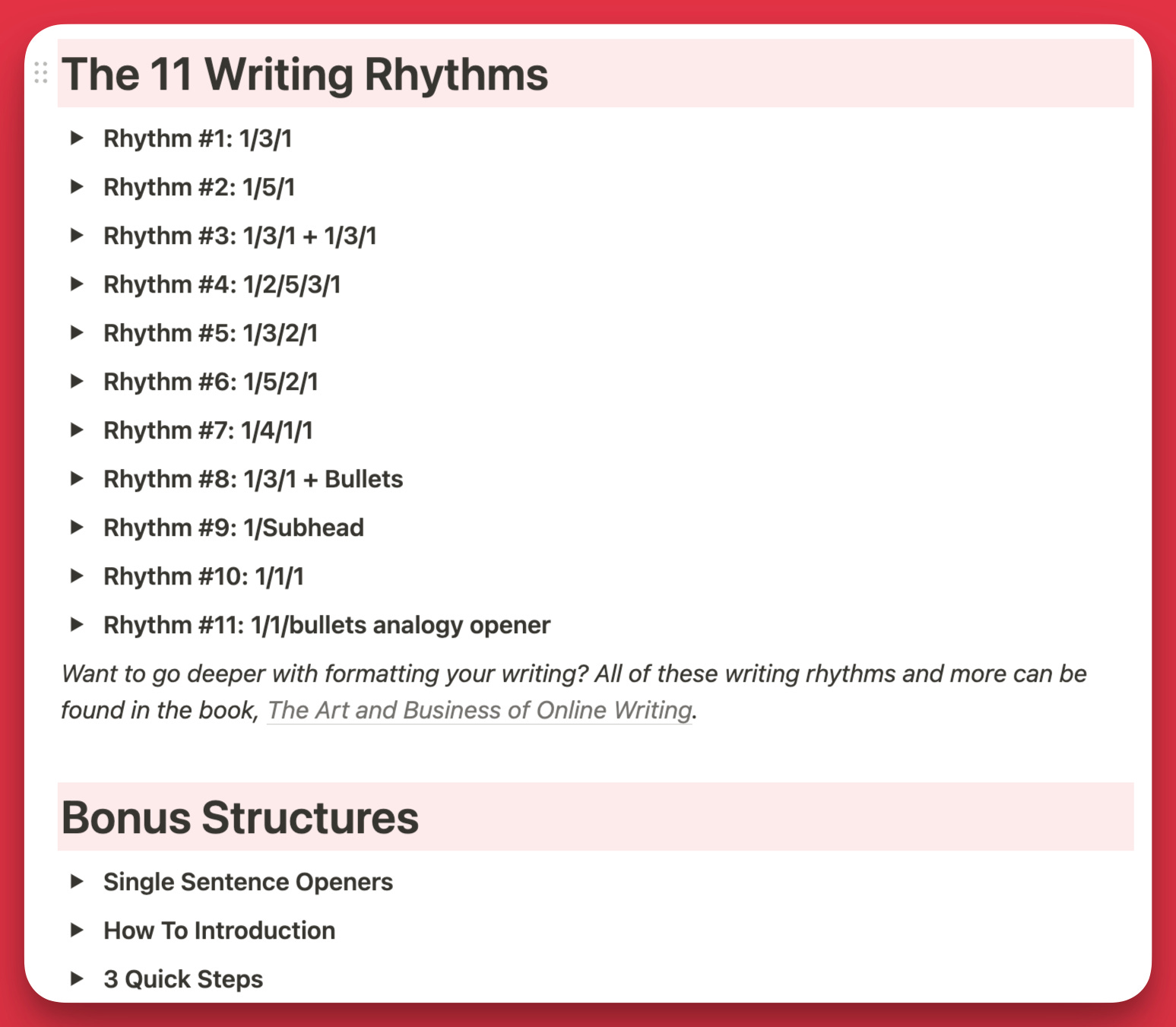 The 1/3/1 Writing Technique