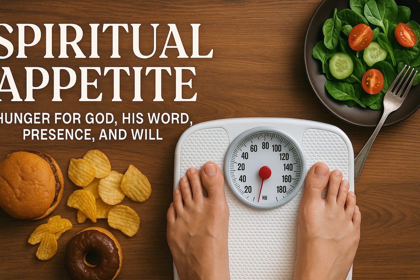 A person's feet on a scale next to a plate of food

AI-generated content may be incorrect.