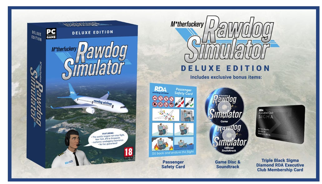 Will You Dare To 'Rawdog' A Flight? Outrageous New Game Challenges You To  Stare Into Space For Hours—Only The Fearless Survive! - View from the Wing