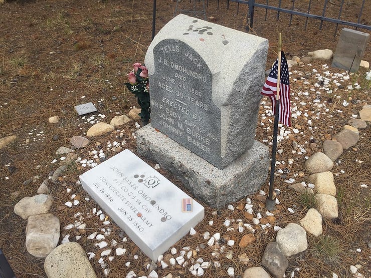 Texas Jack's grave in Leadville. Paid for by Buffalo Bill Cody in 1908.
