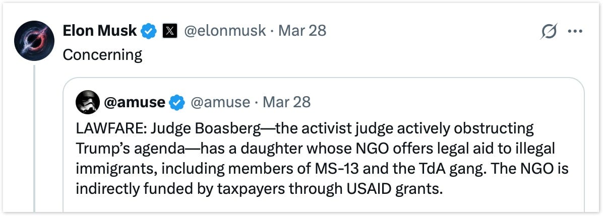 USA-TRUMP/JUDGES-THREATS Boasberg tweet