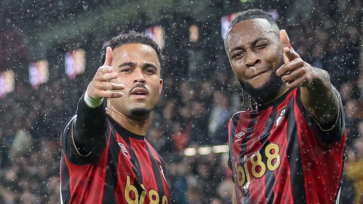 PL Update: Semenyo shines, Bournemouth stun Fulham