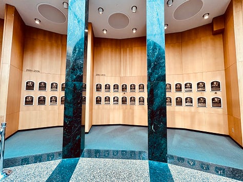 exhibits, display, bronze, statue, signs