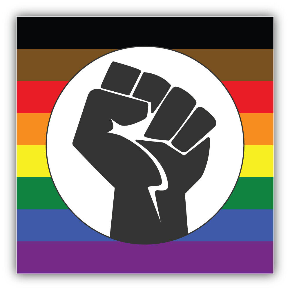 LGBT Fist Rainbow All Lives Matter Vinyl Sticker Decal