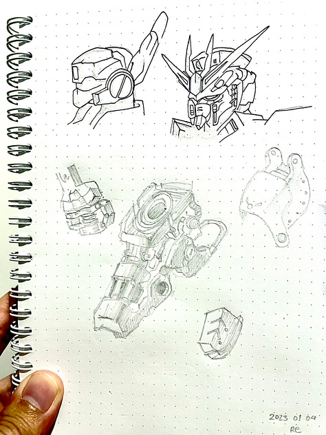 Various sketch in paper