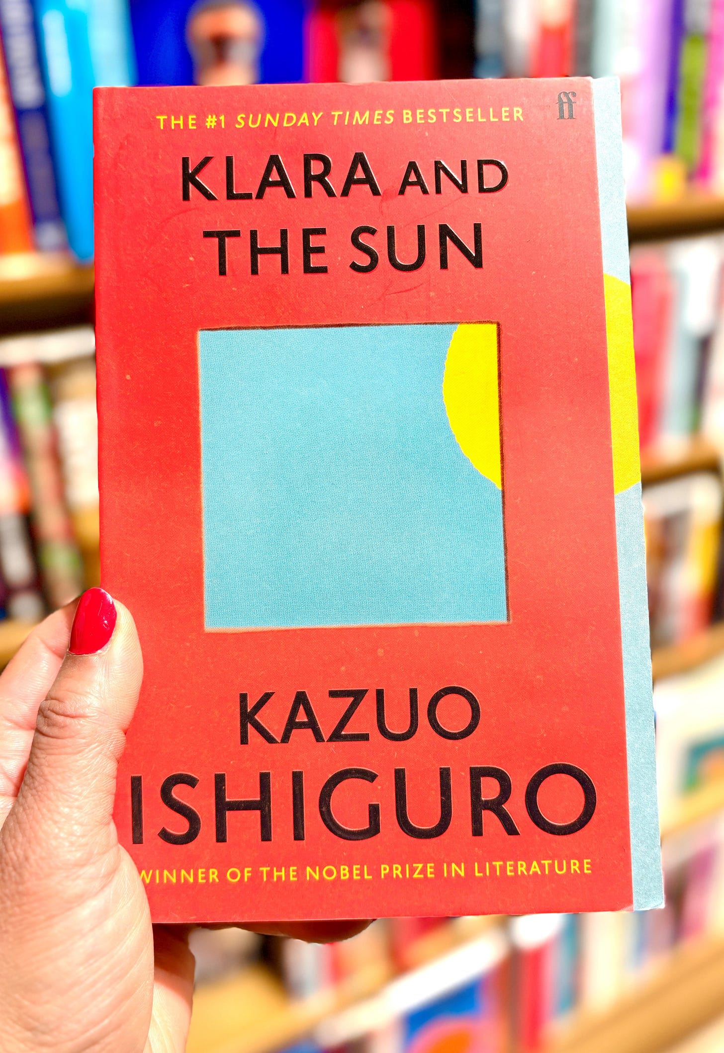 A copy of the book Klara and the Sun by Kazuo Ishiguro