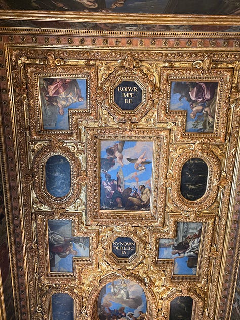 Pictures of paintings and painted ceilings and lots of gold leaf work