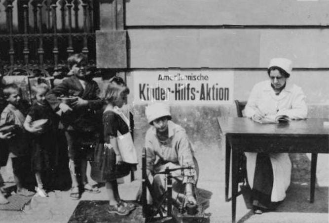 American relief and food aid to Austria after World War I