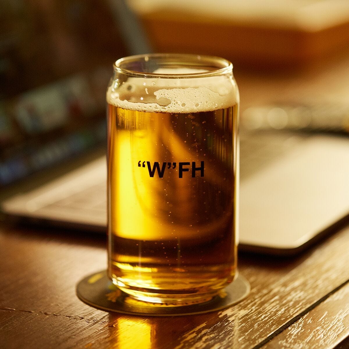 Work From Home Beer Glass (2) - Cool Material Work From Home Beer Glass (2) - Cool Material