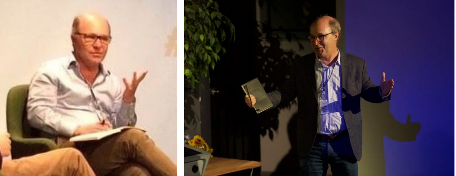 Two pictures of Neal Payton speaking to an audience Two pictures of Neal Payton speaking to an audience