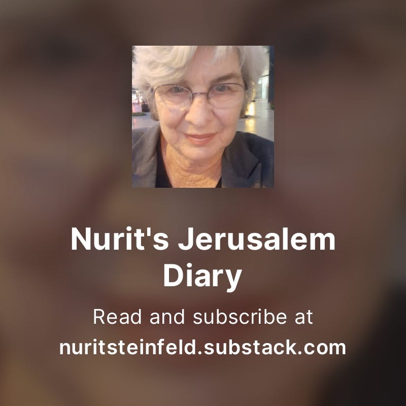 Nurit's Jerusalem Diary 