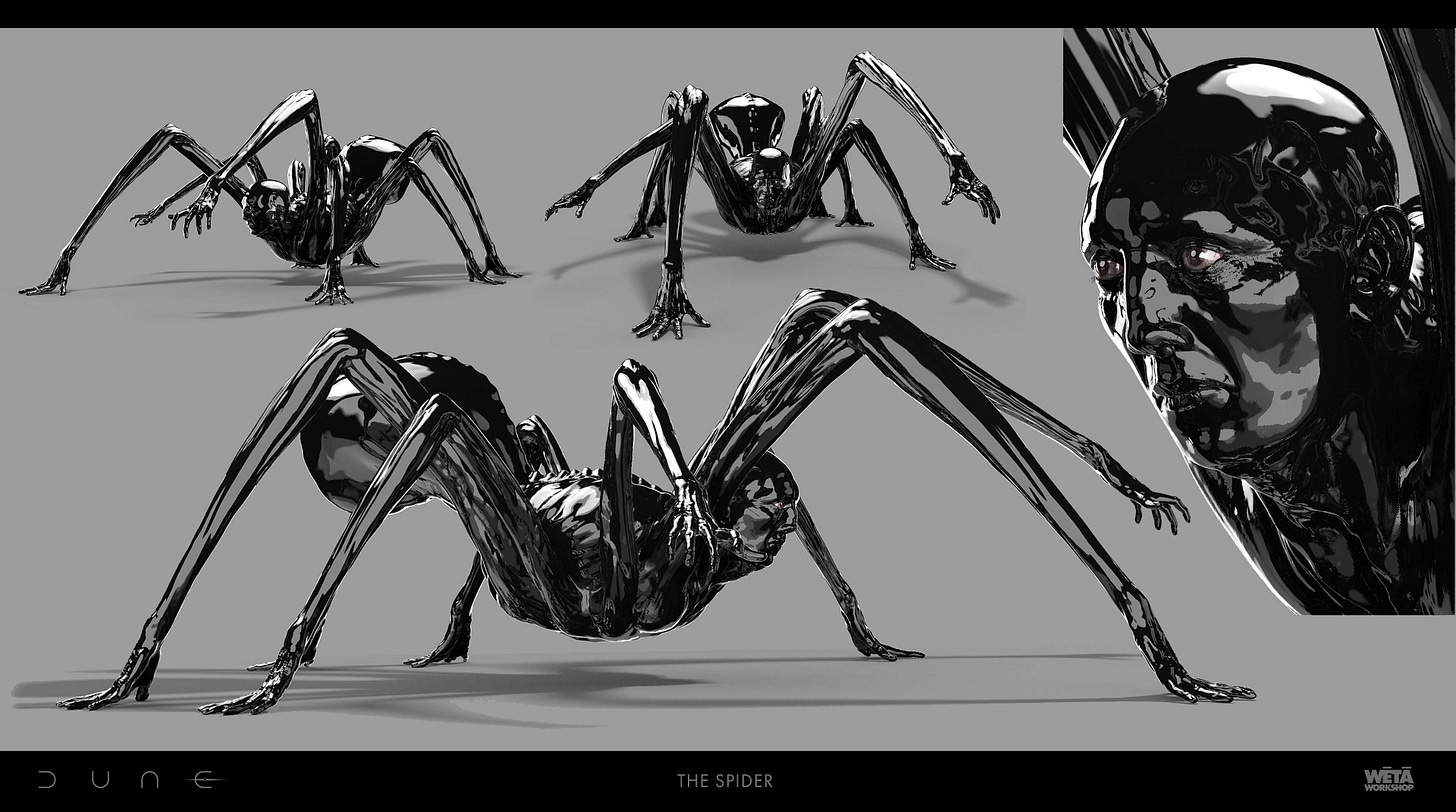 DuneInfo on X: "The Harkonnen Spider Pet in #DuneMovie by @WetaWorkshop  https://t.co/V0Zxsulh82" / X