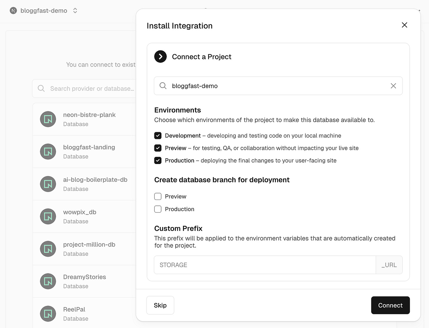Adding Neon support for BloggFast in Vercel. Image by Jim Clyde Monge