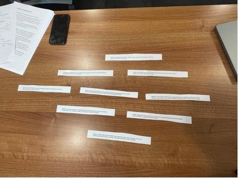 A table with papers on it

AI-generated content may be incorrect.