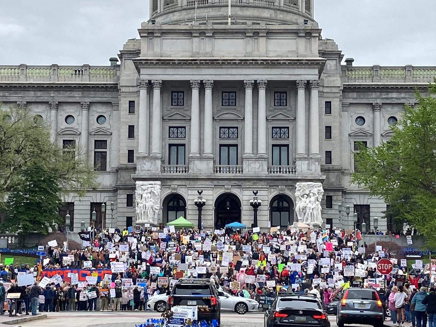 protest state capitol pennsylvania