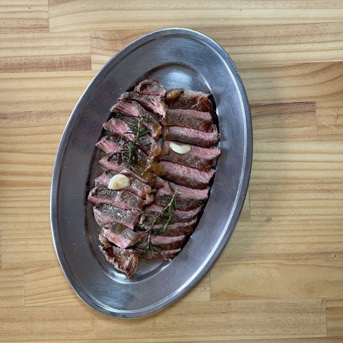 Steak with compound butter