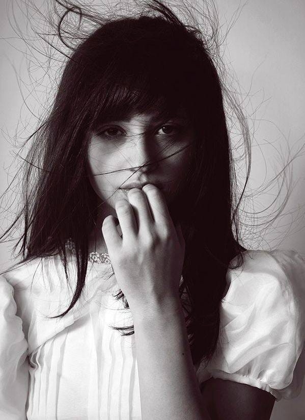 May be a black-and-white image of child May be a black-and-white image of child