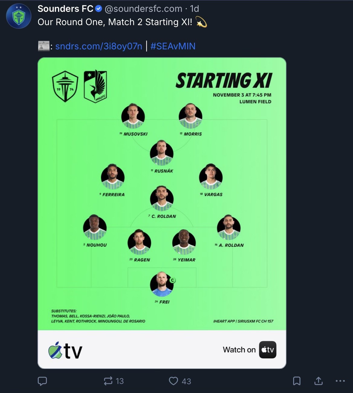 Seattle Sounders - Three Approaches on Three