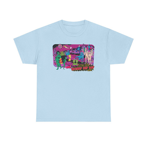 2025 Skinny Dip Day merch includes tanktops, stickers, coffee cup, canteen, and t-shirts in white, black, mint green, light blue, and azalea