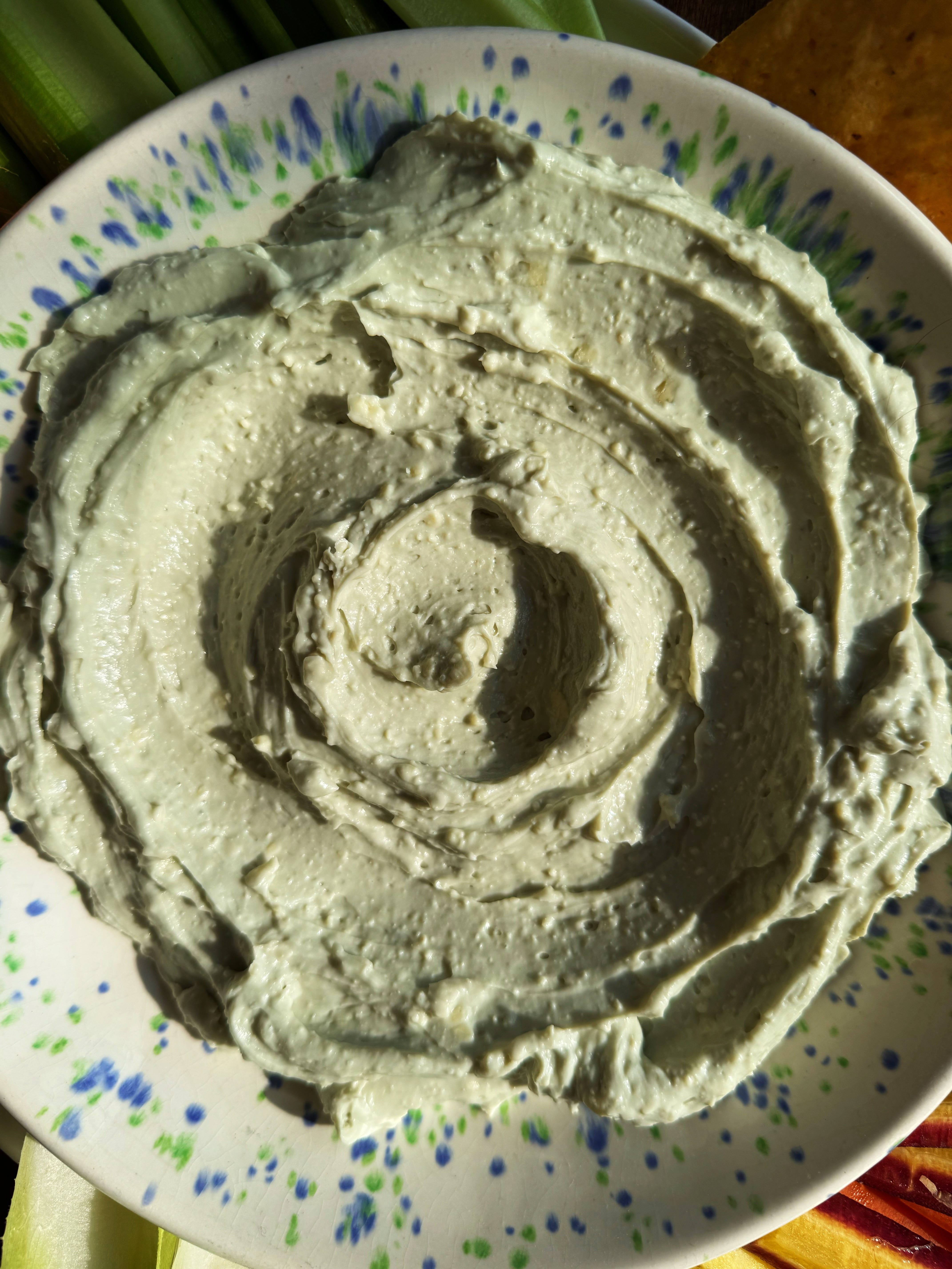 no. 136: whipped blue cheese dip with buffalo-honey chickpeas