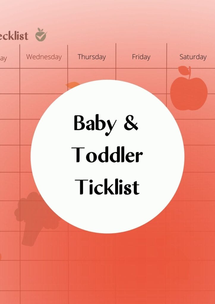 Baby & Toddler Nutrition Checklist
