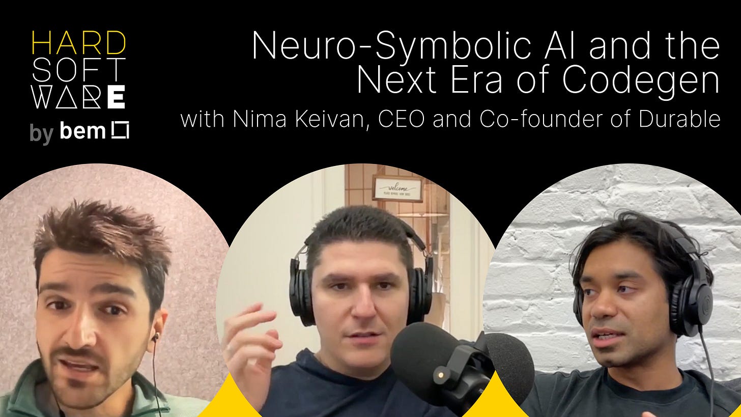 Neuro-Symbolic AI and the Next Era of Codegen, with Nima Keivan, CEO and  Co-founder of Durable