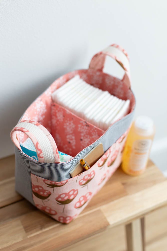 Divided Basket using Driftless fabric - Noodlehead