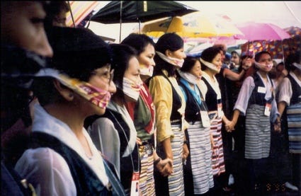 TWA's action at the UN Women's Conference in Beijing, China. 