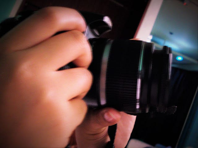 Responsible blogging Close up of a camera