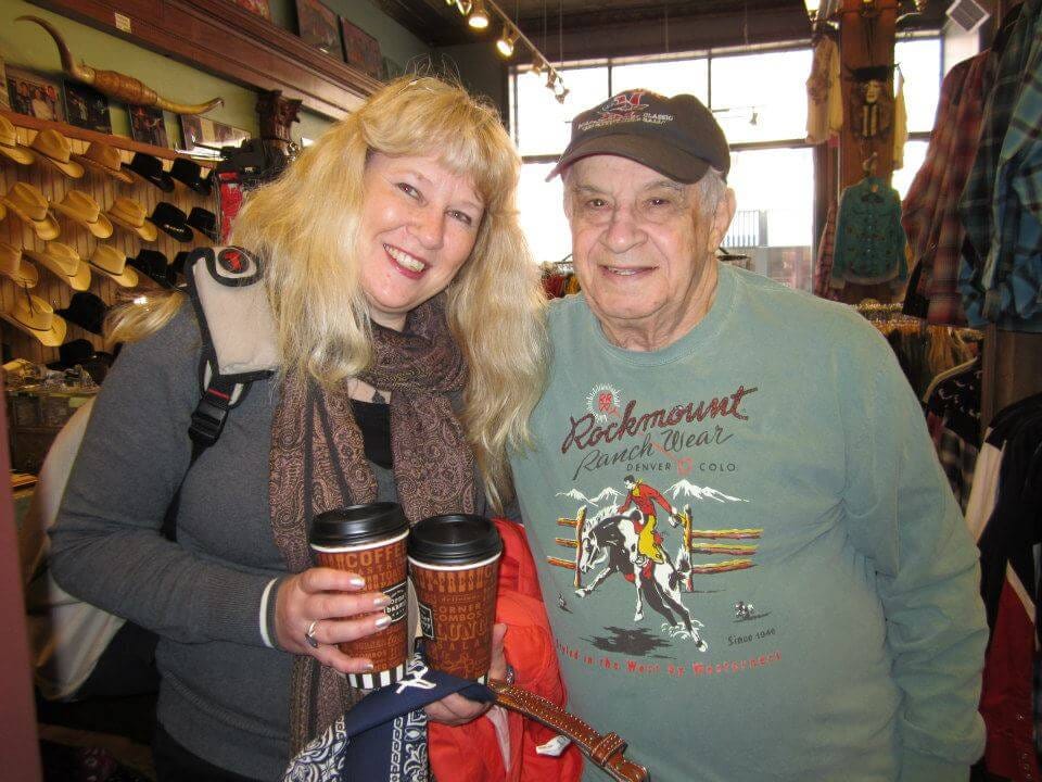 Two smiling people