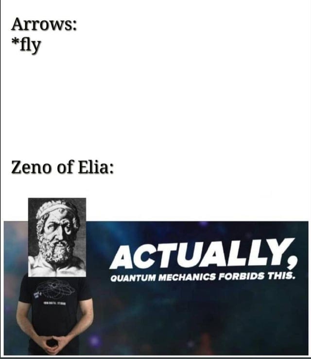 Zeno's paradoxes : r/physicsmemes