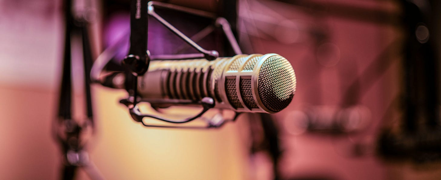 Vintage microphone in a recording studio. Vintage microphone in a recording studio.