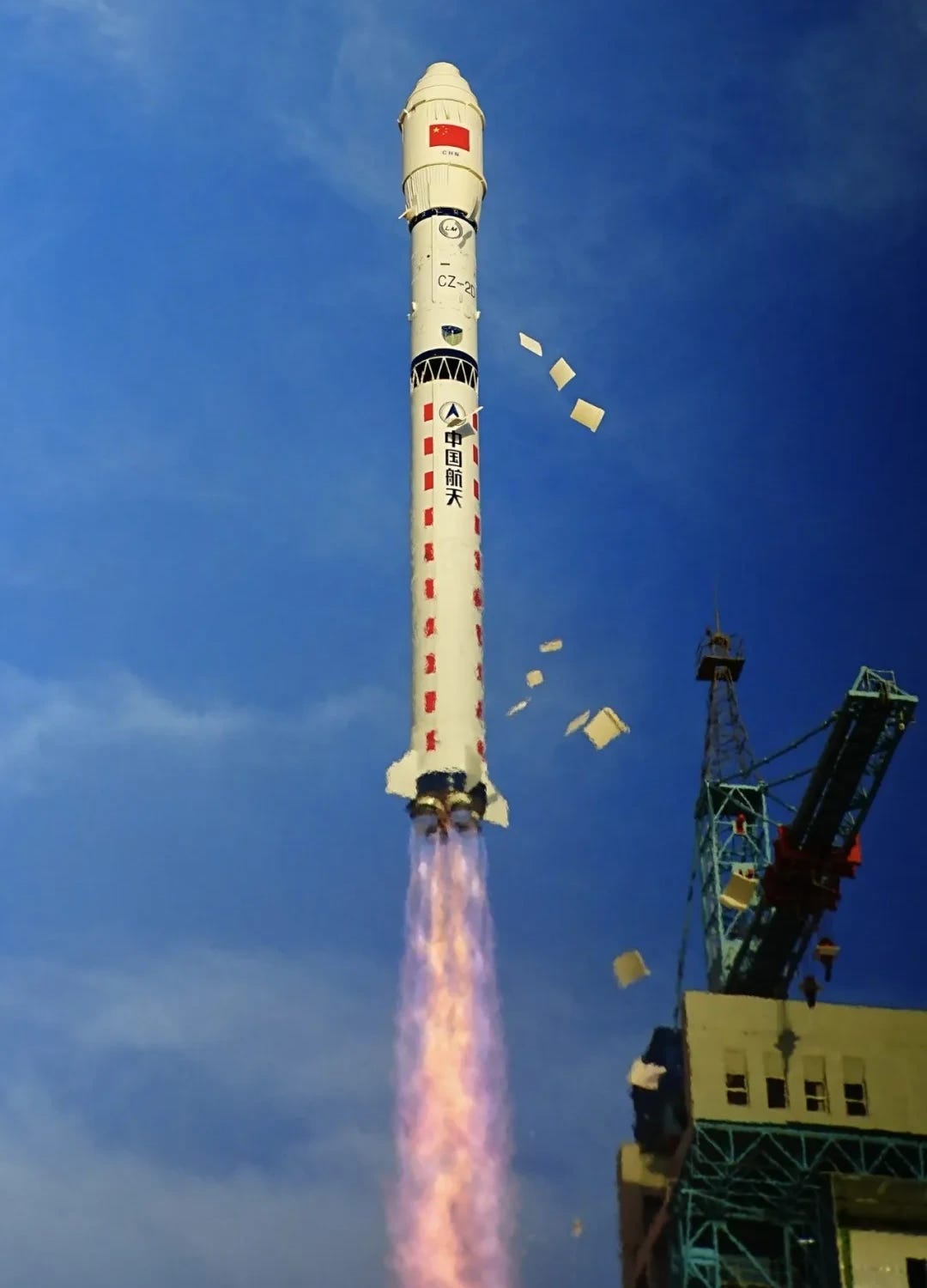 The Long March 2D Y92 vehicle lifting off from the Jiuquan Satellite Launch Center.