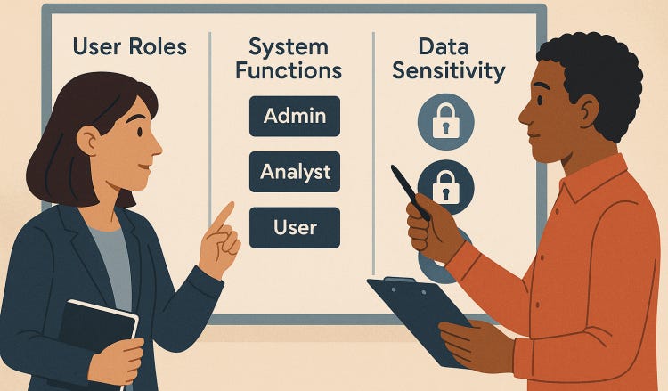 Mapping User Roles, System Functions, and Data Sensitivity