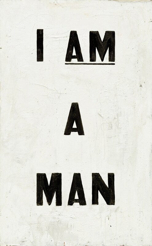 Untitled (I Am a Man) (1988) by Glenn Ligon | Artsy Untitled (I Am a Man) (1988) by Glenn Ligon | Artsy