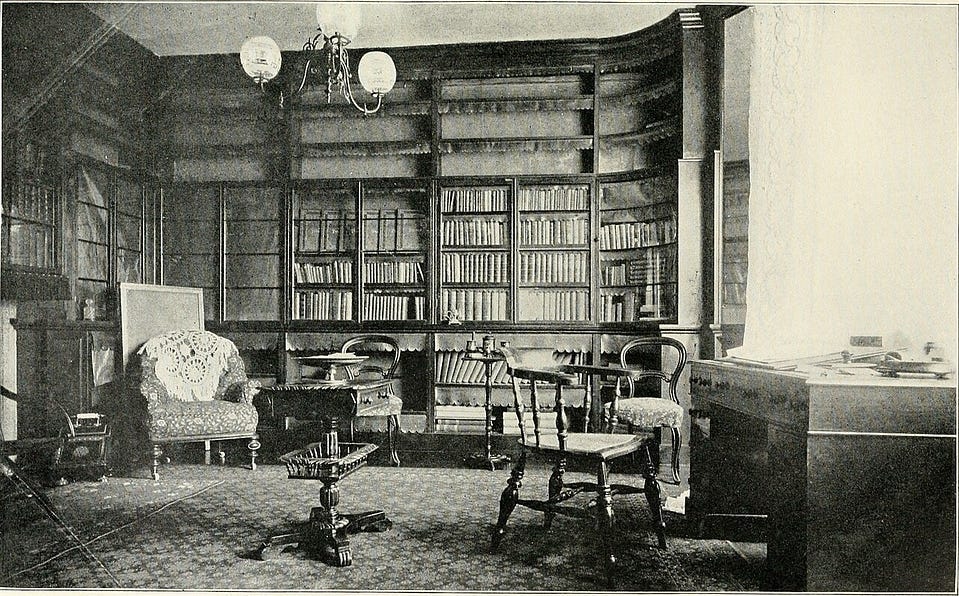 A writing with a desk